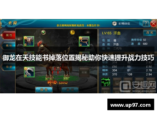 御龙在天技能书掉落位置揭秘助你快速提升战力技巧